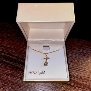 Everlasting 10k Yellow Gold CZ Necklace